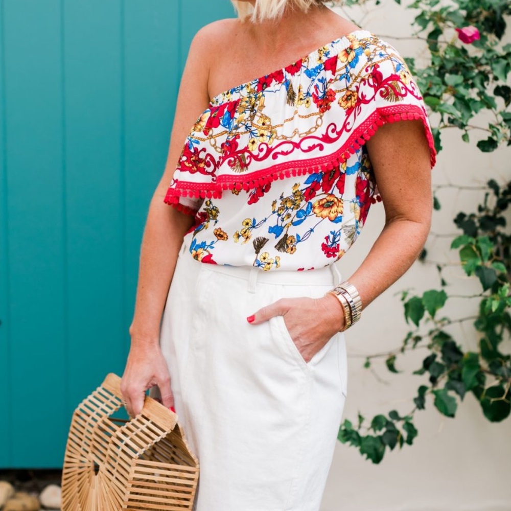 NWT Gibson X Hi Sugarplum Naples Off The Shoulder